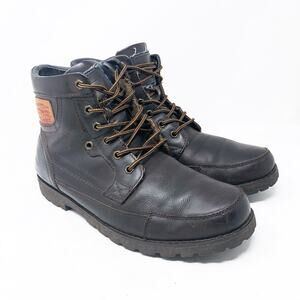 Levi Strauss Levi’s Men’s Size 12 Dark Brown Leather Lace Up High Top Boots